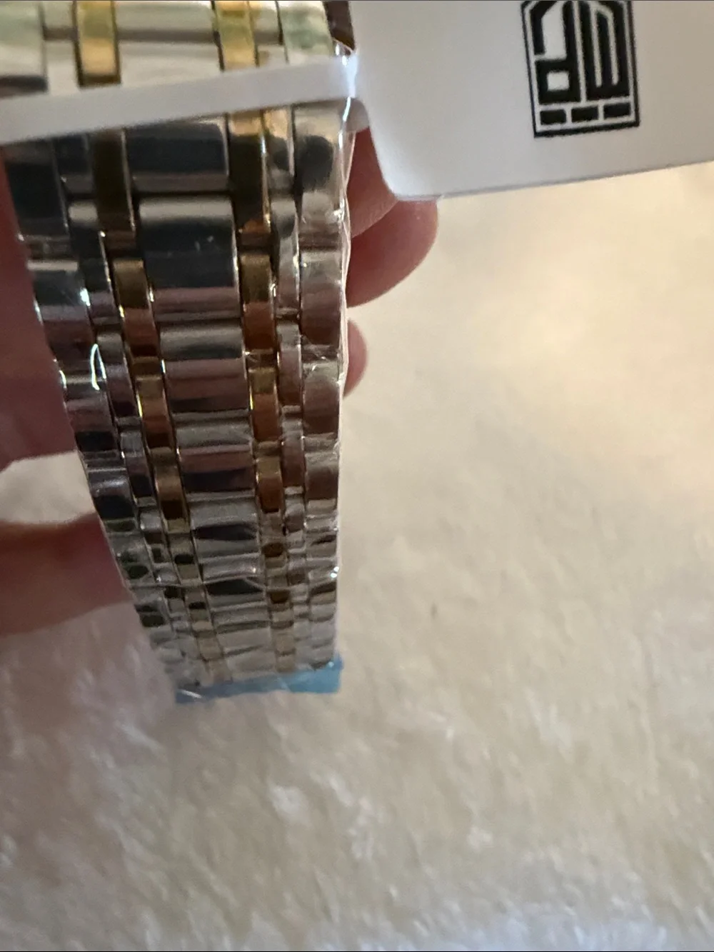 Men's Silver Stainless Steel Dress Watch - White Dial